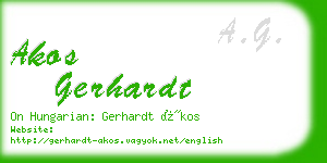 akos gerhardt business card